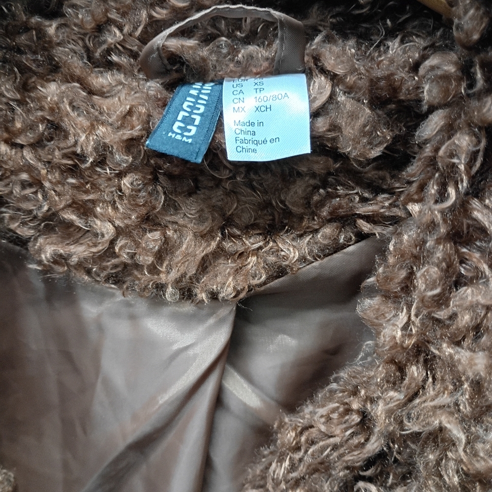 H&M Brown Faux Fur Jacket - Picture 4 of 5